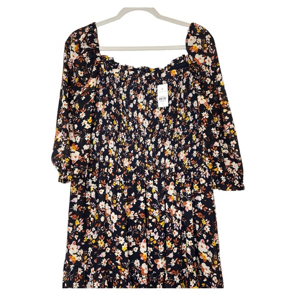 Ann Taylor Navy Floral Maxi Dress Size 14 NWT - Picture 4 of 9